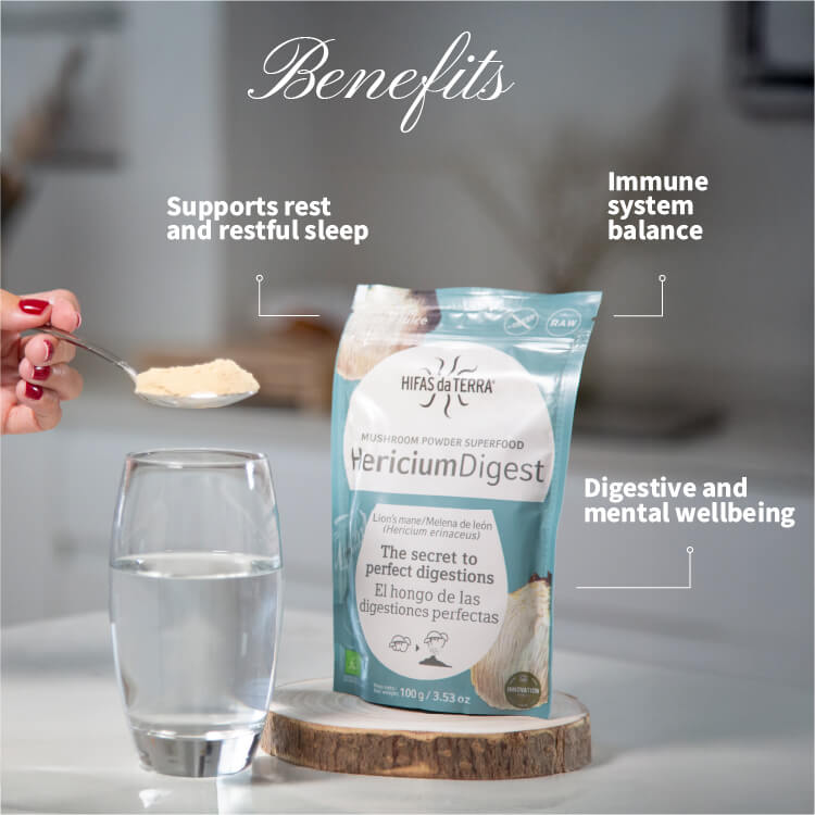 Hericium Digest Poudre 100% BIO de Crinière de Lion