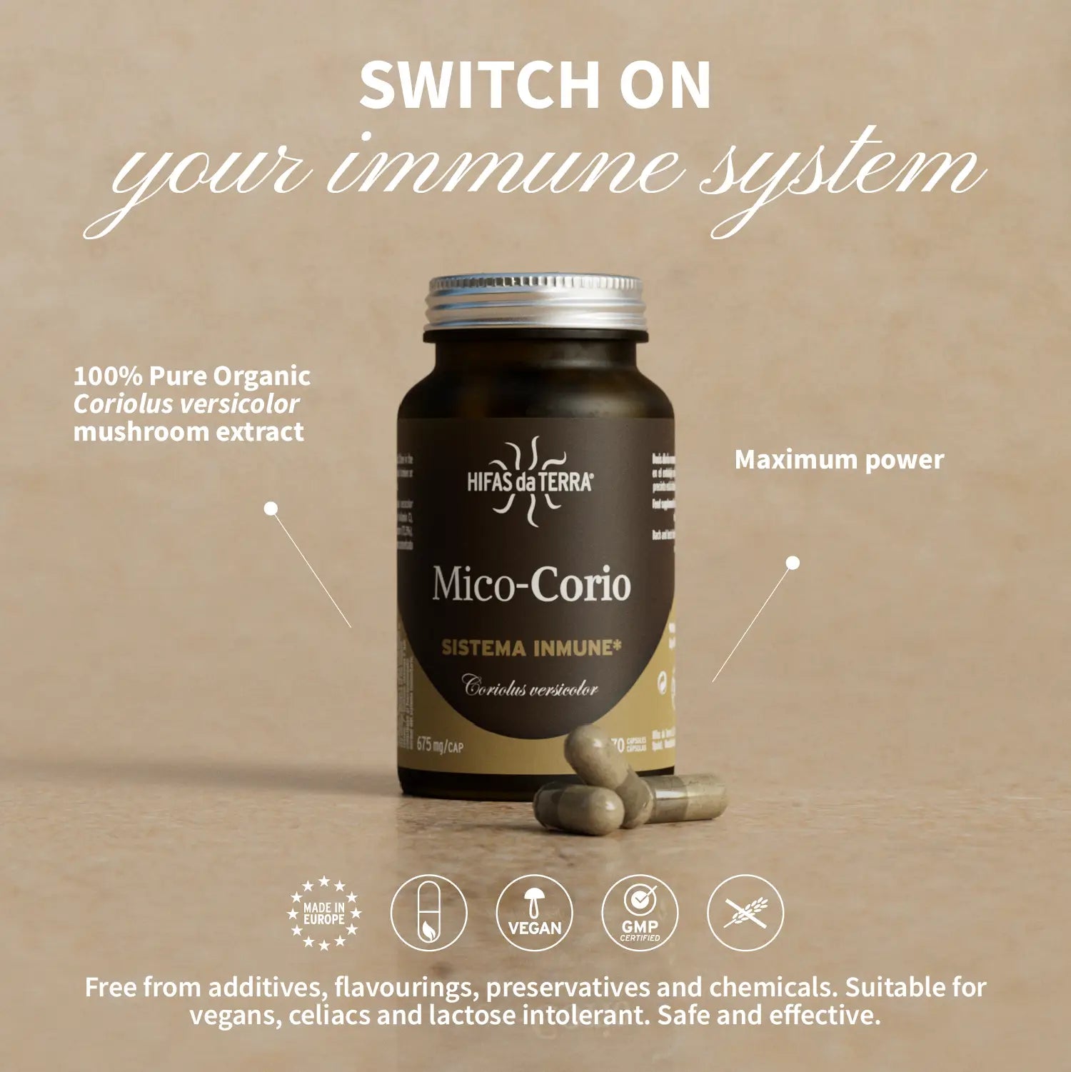 Mico-Corio - 100% reine Coriolus-Kapseln
