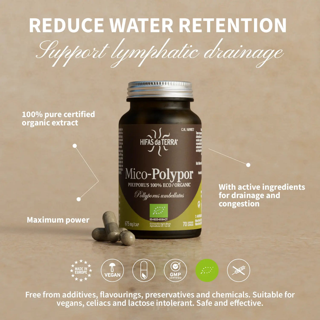 Mico-Polypor - 100% Reine Bio-Eichhase-Kapseln