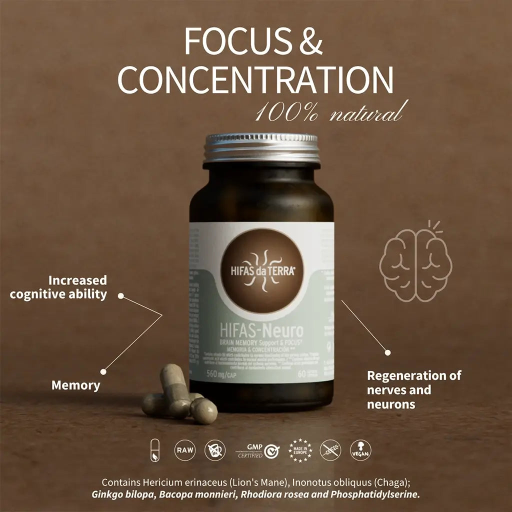 Hifas-Neuro (Lion's Mane and Chaga extract) capsules