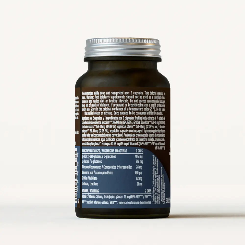 Mico-Five - Pilzkomplex aus Reishi, Shiitake, Maitake, Mandelpilz und Chaga