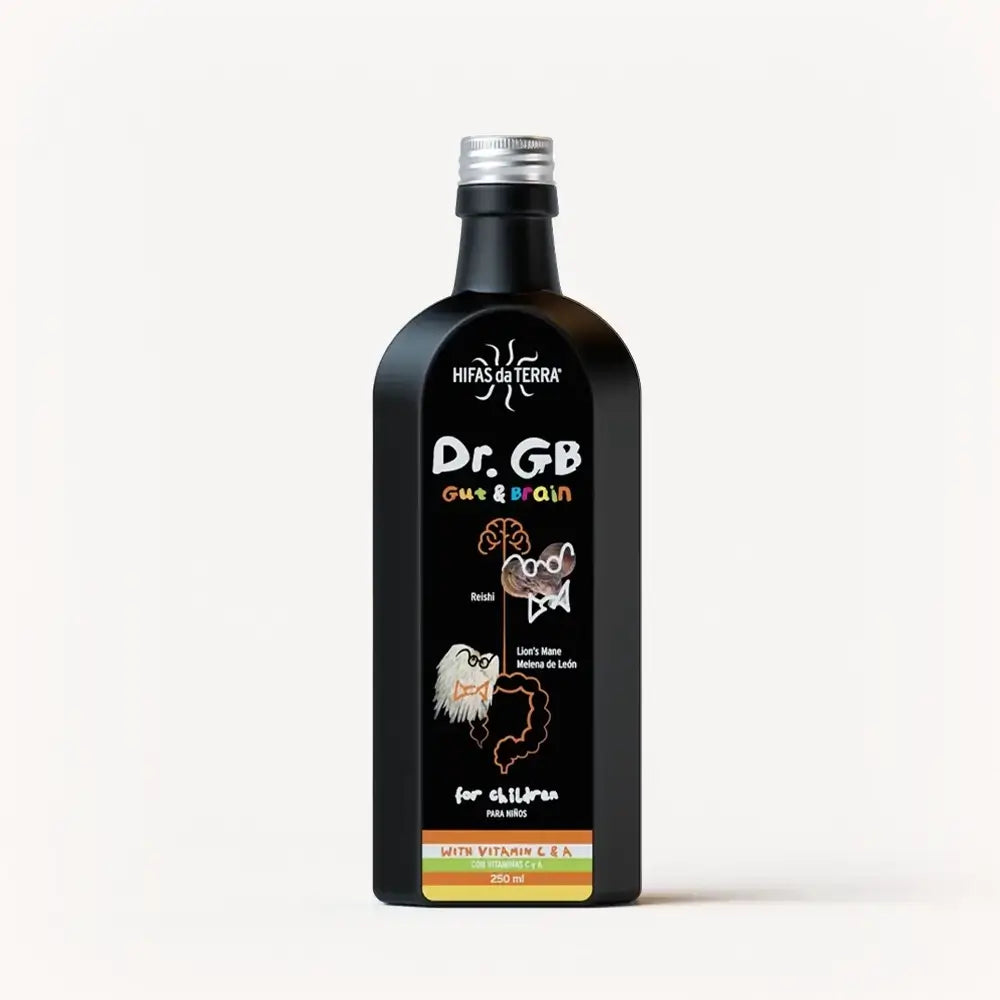 Dr. GB (Gut & Brain) Kindersirup mit Reishi, Löwenmähne, Präbiotika und Vitamin C und A