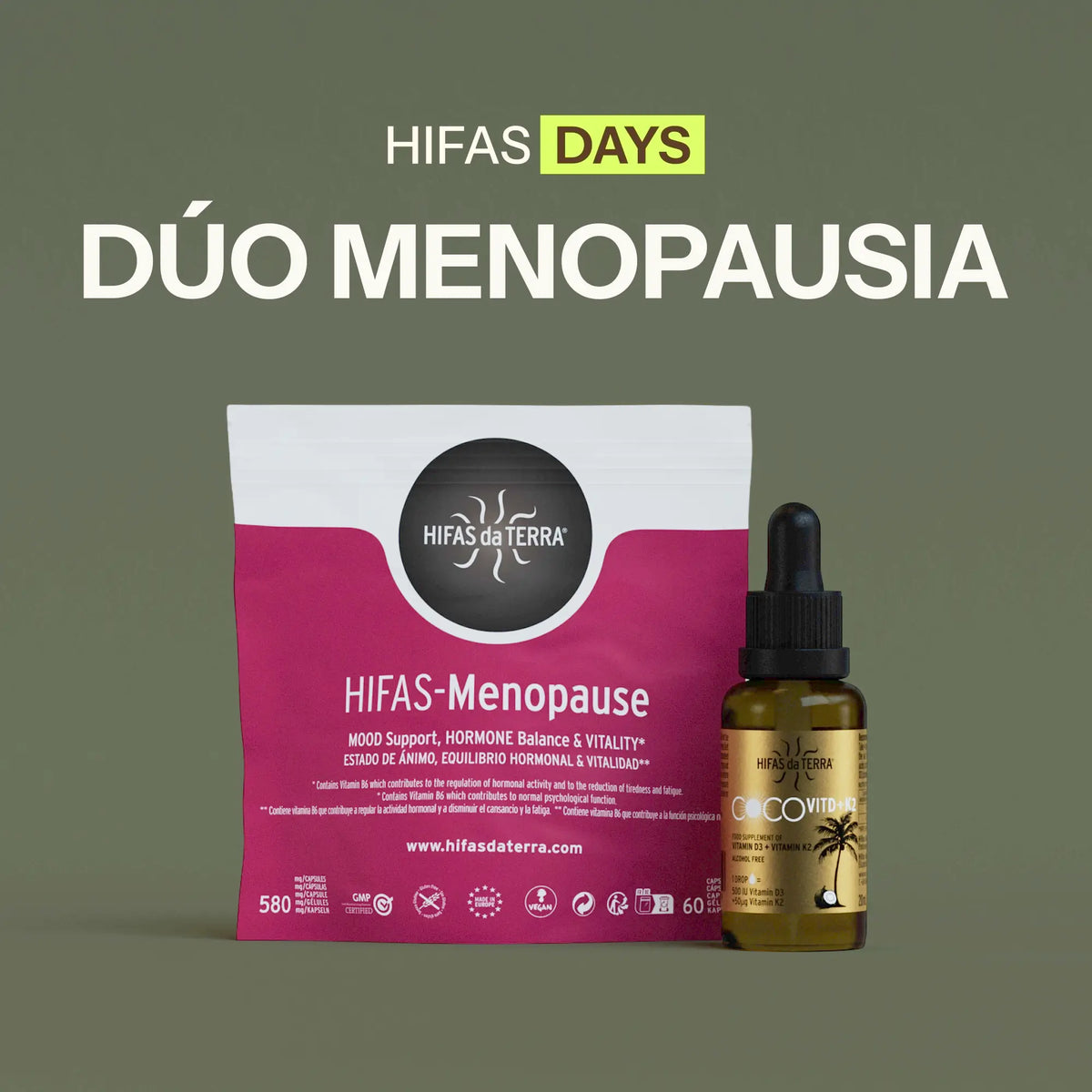WECHSELJAHRE DUO: HIFAS-Menopause + Cocovit D+K2
