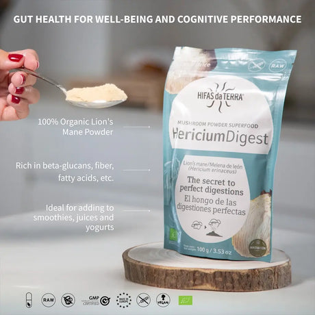 Hericium Digest Poudre 100% BIO de Crinière de Lion