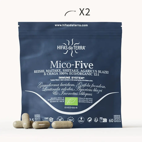 Mico-Five Pure Extracts da Reishi, Shiitake, Maitake, Fungo del sole e Chaga
